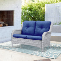 Gray deals wicker loveseat